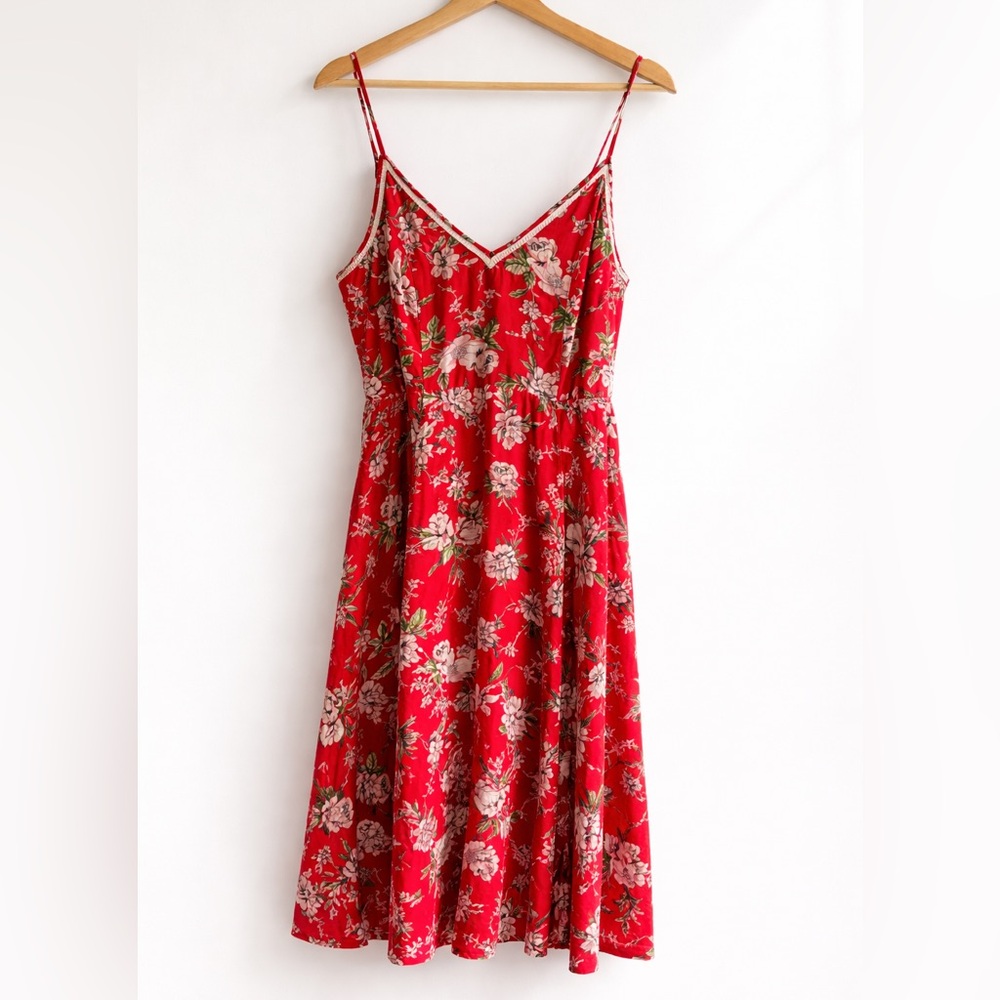 Lulus Red Floral Dress size XL